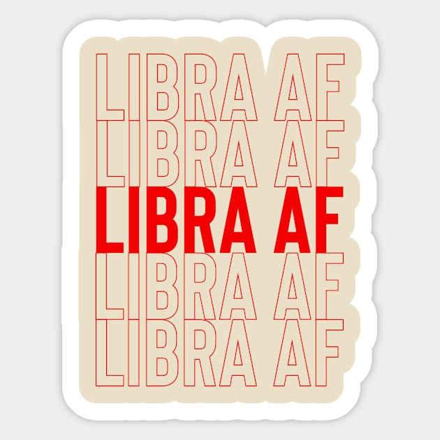 Libra AF zodiac Sticker by Sloop